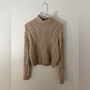 vintage beige turtle neck sweater